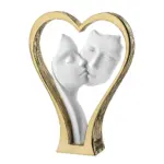 Scultura Coppia Cuore Alta Visi H.18 Oro – Bongelli Preziosi