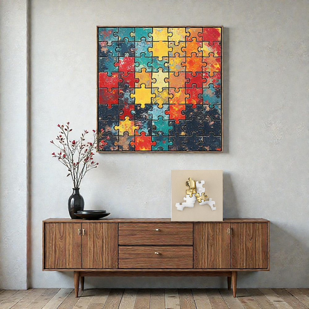 Quadretto Puzzle Visi 15x15 Nocciola Oro – Bongelli Preziosi - immagine 2