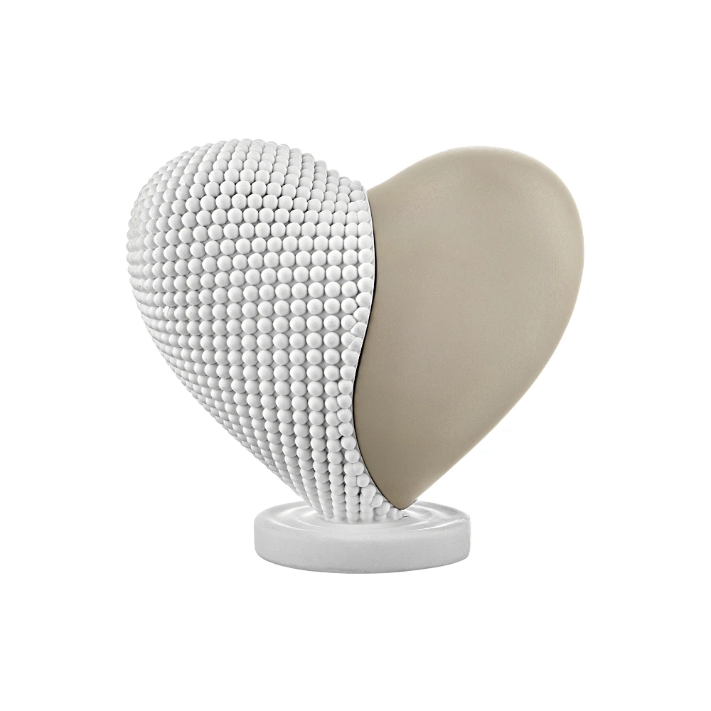 Cuore Bicolore 12x11 Bianco Nocciola – Bongelli Preziosi