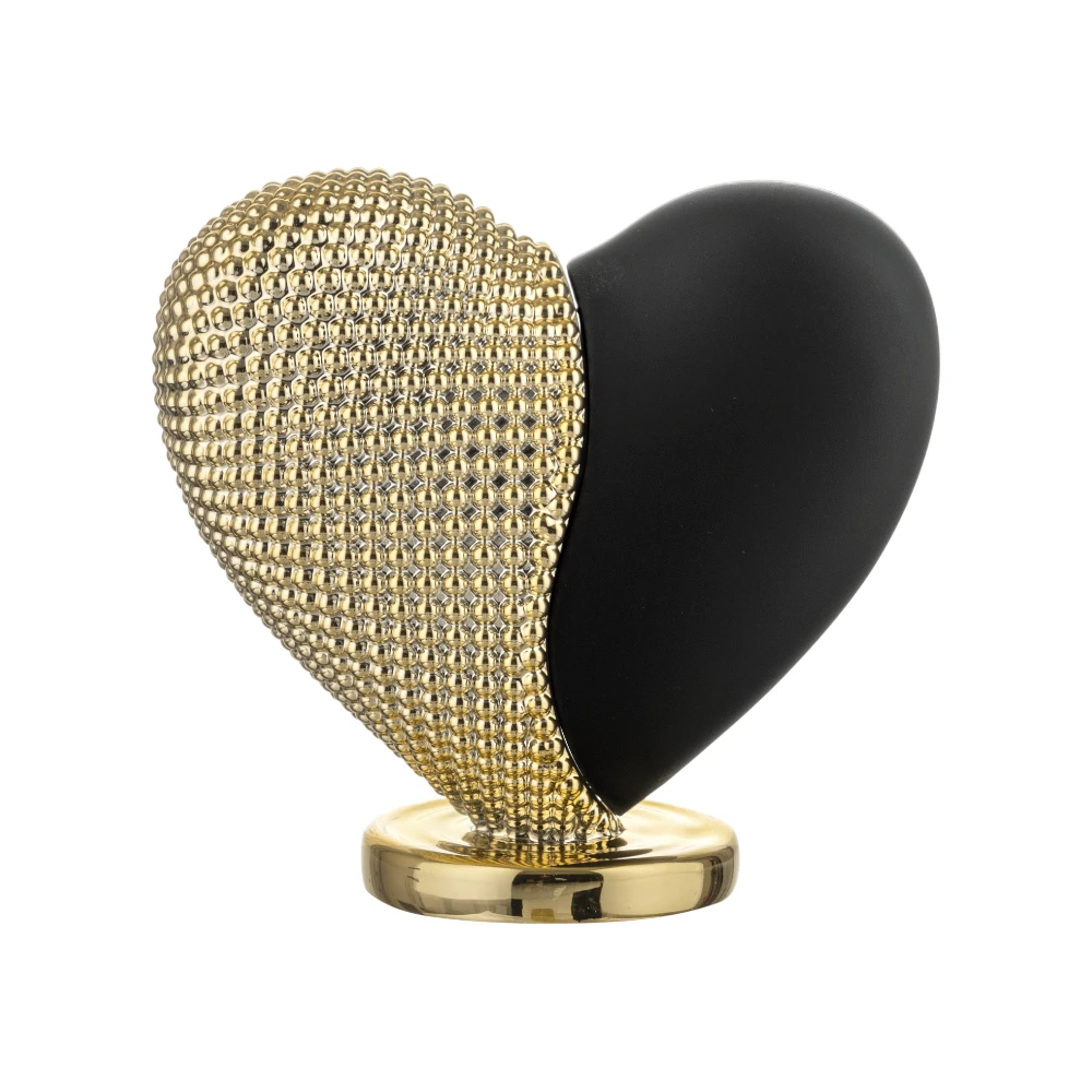 Cuore Bicolore 12x11 Nero Oro – Bongelli Preziosi