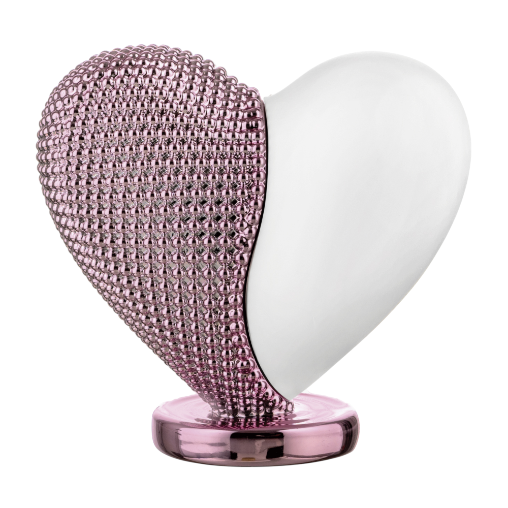 Cuore Bicolore 10x9 Bianco Rosa – Bongelli Preziosi