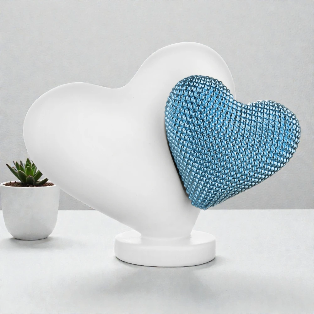 Doppio Cuore 11x9 Bianco Celeste – Bongelli Preziosi - immagine 2