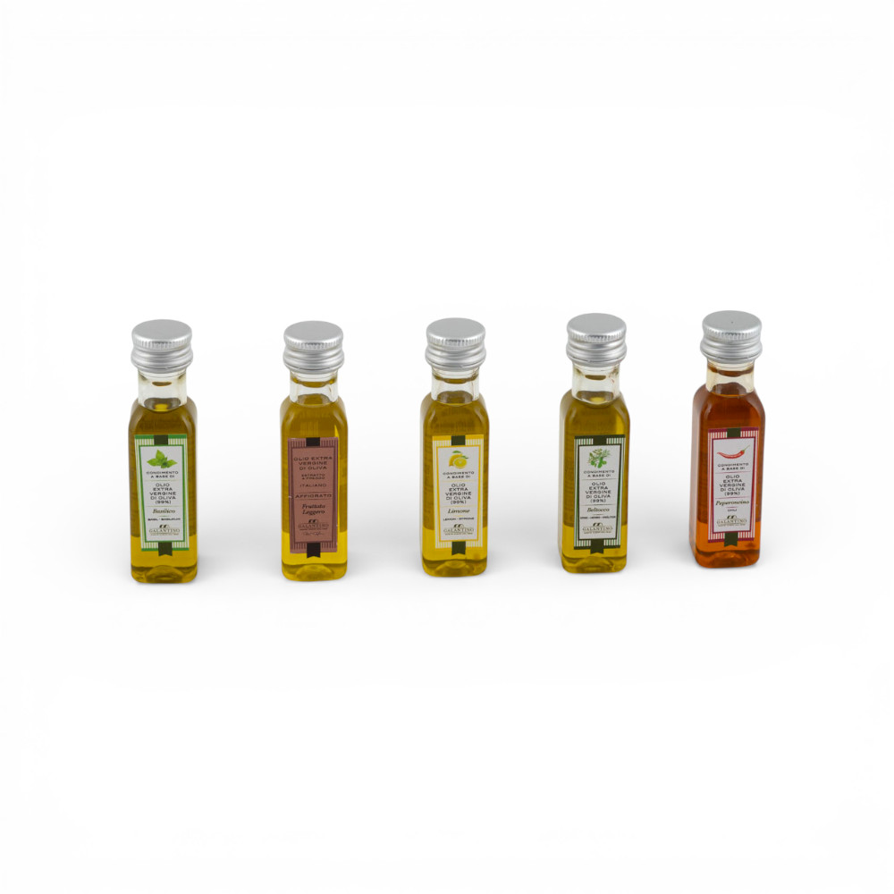 Set olio evo 5 gusti assortiti 100ml PET