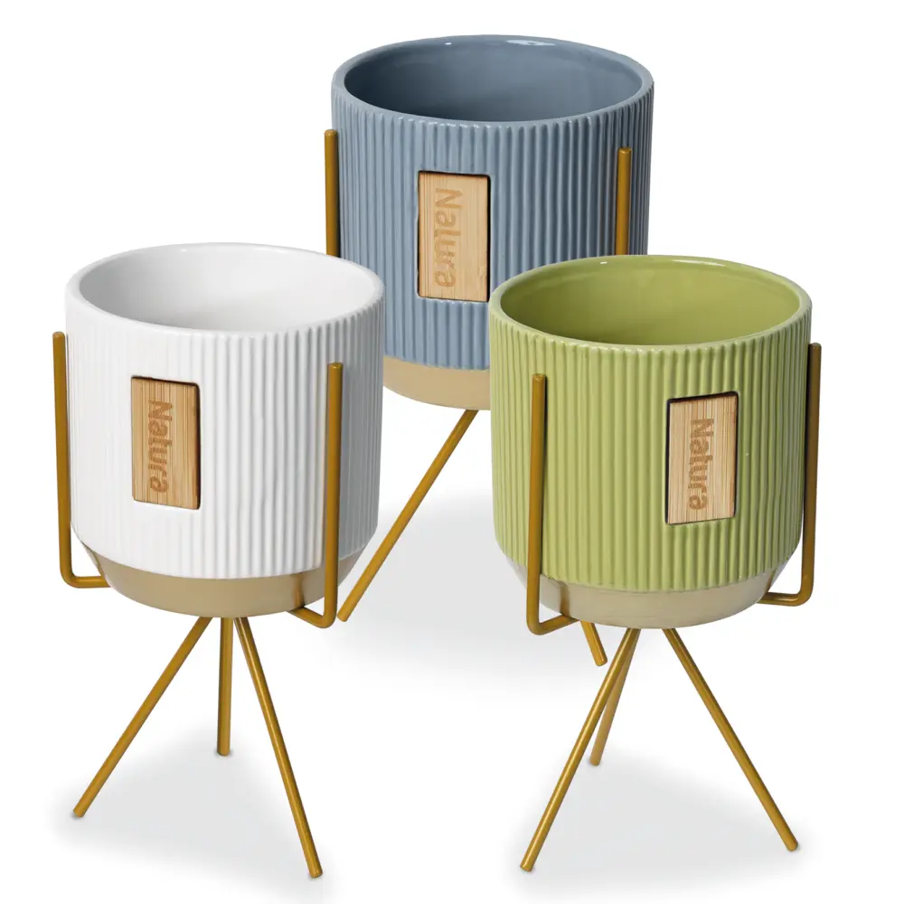 Porta piantine con stand-DM13 H24-collezione Grafite - Bomboniere solidali Quadrifoglio