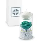 Tubo Rosa Verde-cm6x11-collezione Platino - Bomboniere solidali Quadrifoglio