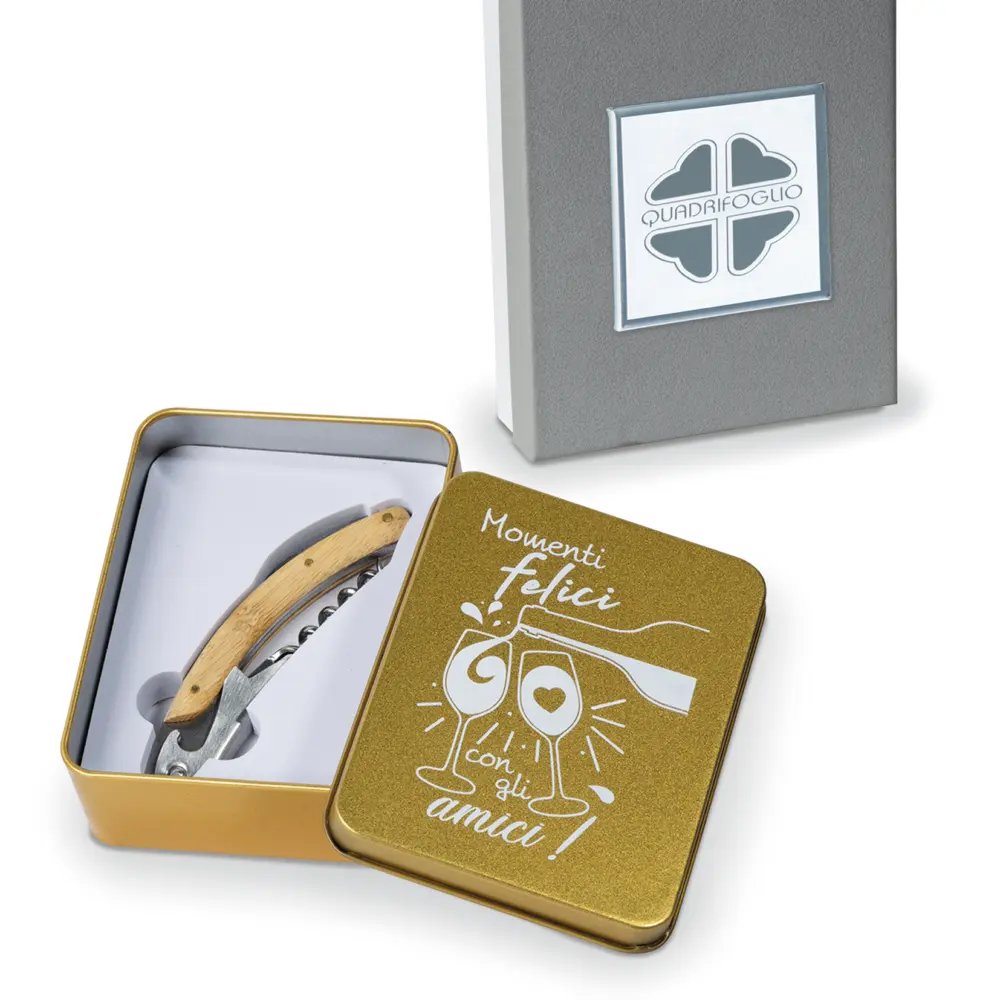 Set cavatappi 10x13-collezione Rame- Bomboniere solidali Quadrifoglio