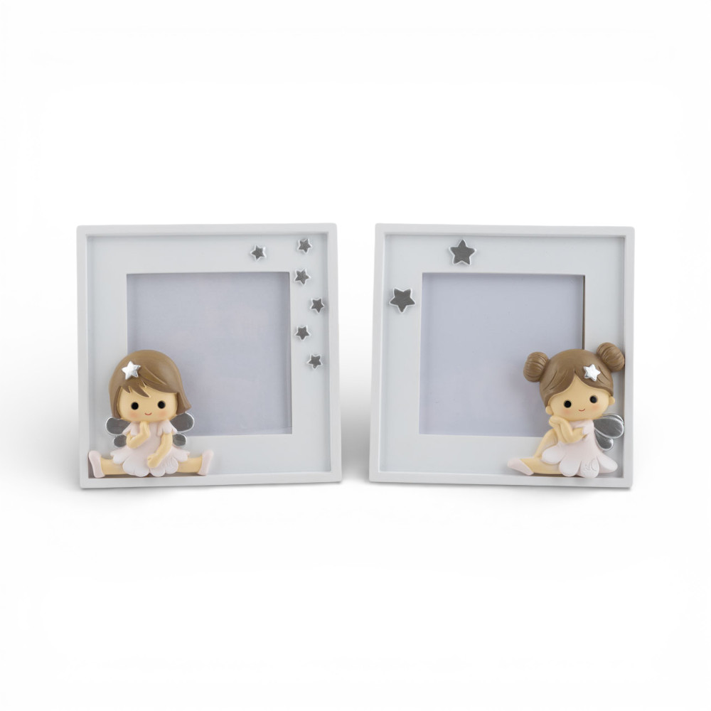 Portafoto ballerina grande in resina 2 soggetti assortiti 15.5x15.5cm