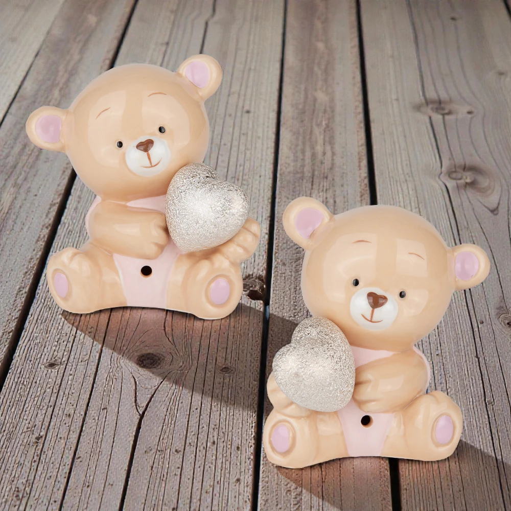 Led Orso Peluche Rosa H9 Bomboniere ETM - immagine 2