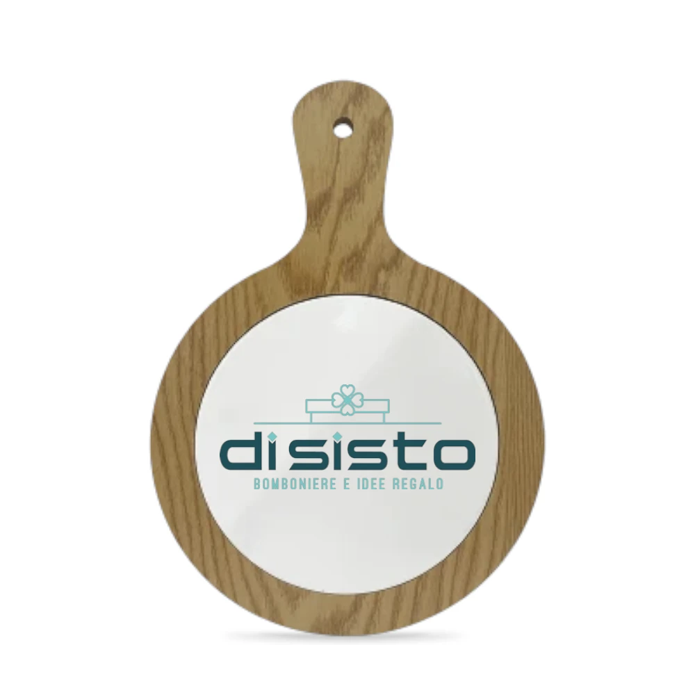 Tagliere tondo personalizzato con astuccio