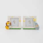 Portafoto animali piccolo in resina 2 soggetti assortiti 16,5x13,4 cm