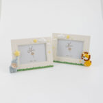 Portafoto animali grande in resina 2 soggetti assortiti 24.3x17 cm