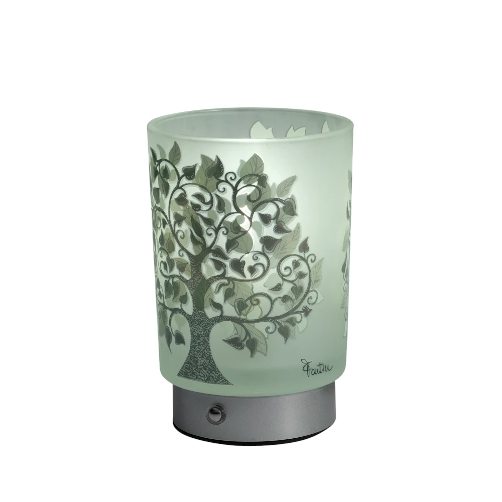 Lampada Vetro Albero Della Vita Ricarica USB Dm10 x H15,5 Bomboniere Fantin