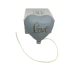 Palloncino Cuore Celeste con scritta Love con Scatola Bomboniere AD