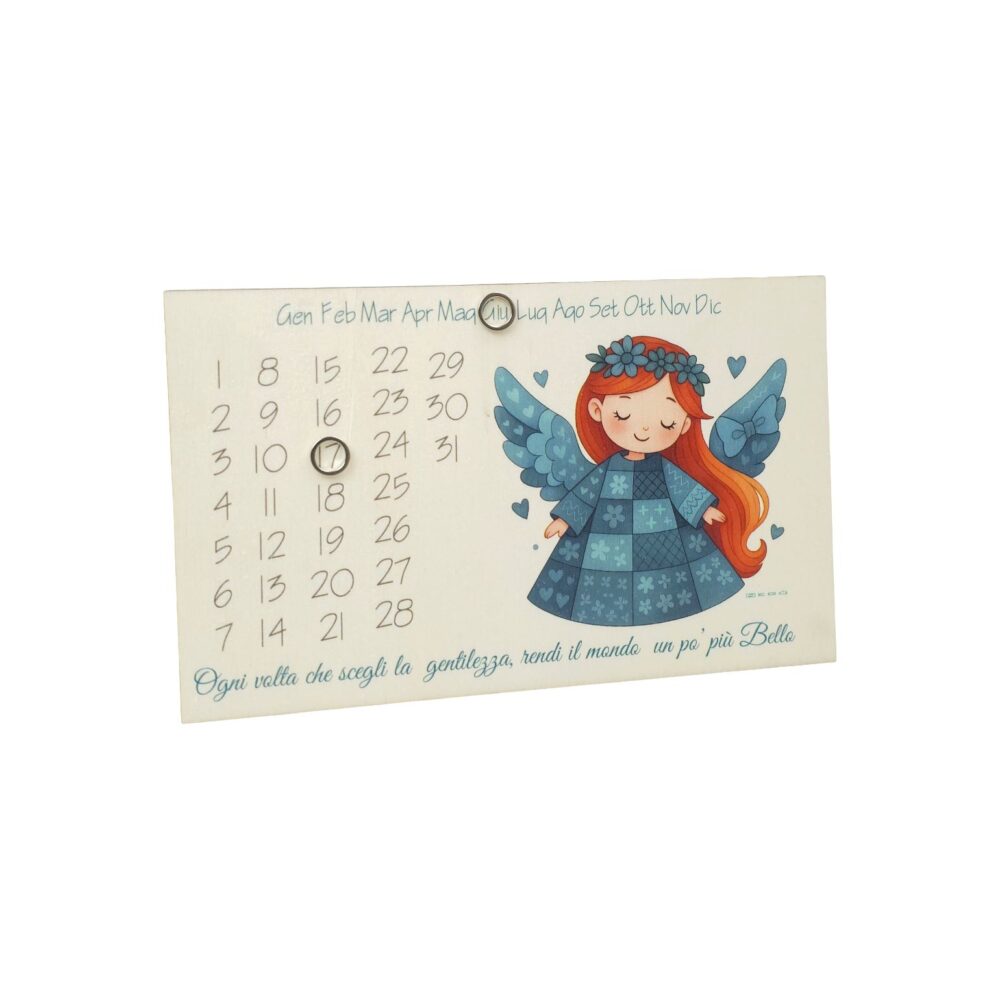Calendario Piccolo Angelo Azzurro "Serie Angioletti" Bomboniere Negò