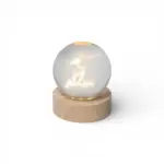 Sfera piccola calciatore con base legno led