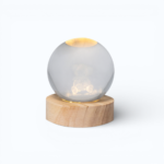 Sfera grande orso con base legno led
