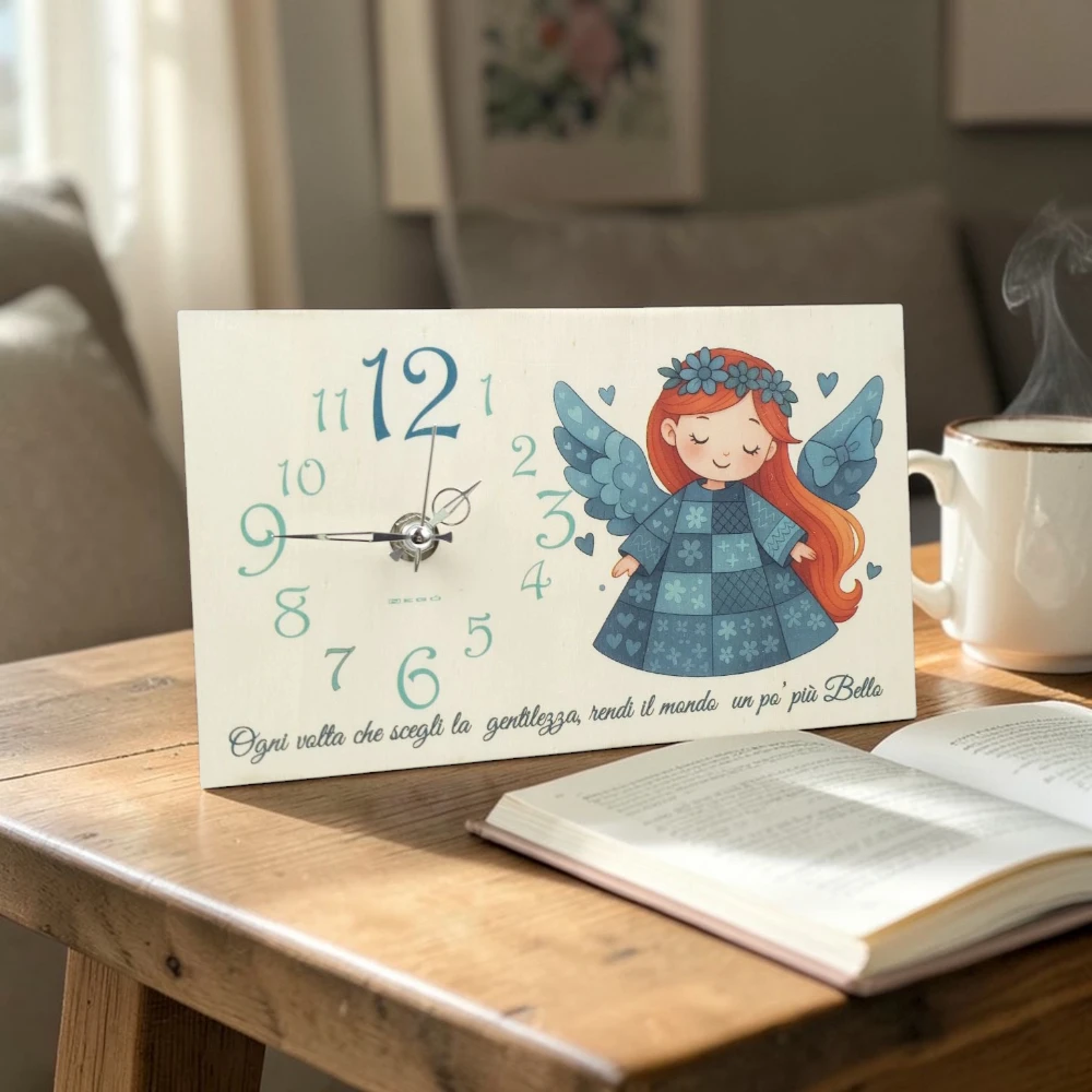Orologio Grande Angelo Azzurro "Serie Angioletti" Bomboniere Negò - immagine 2