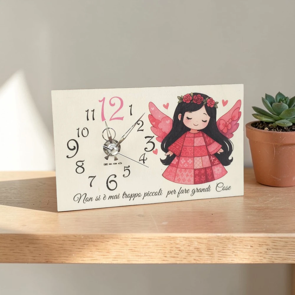 Orologio Grande Angelo Rosa"Serie Angioletti" Bomboniere Negò - immagine 2