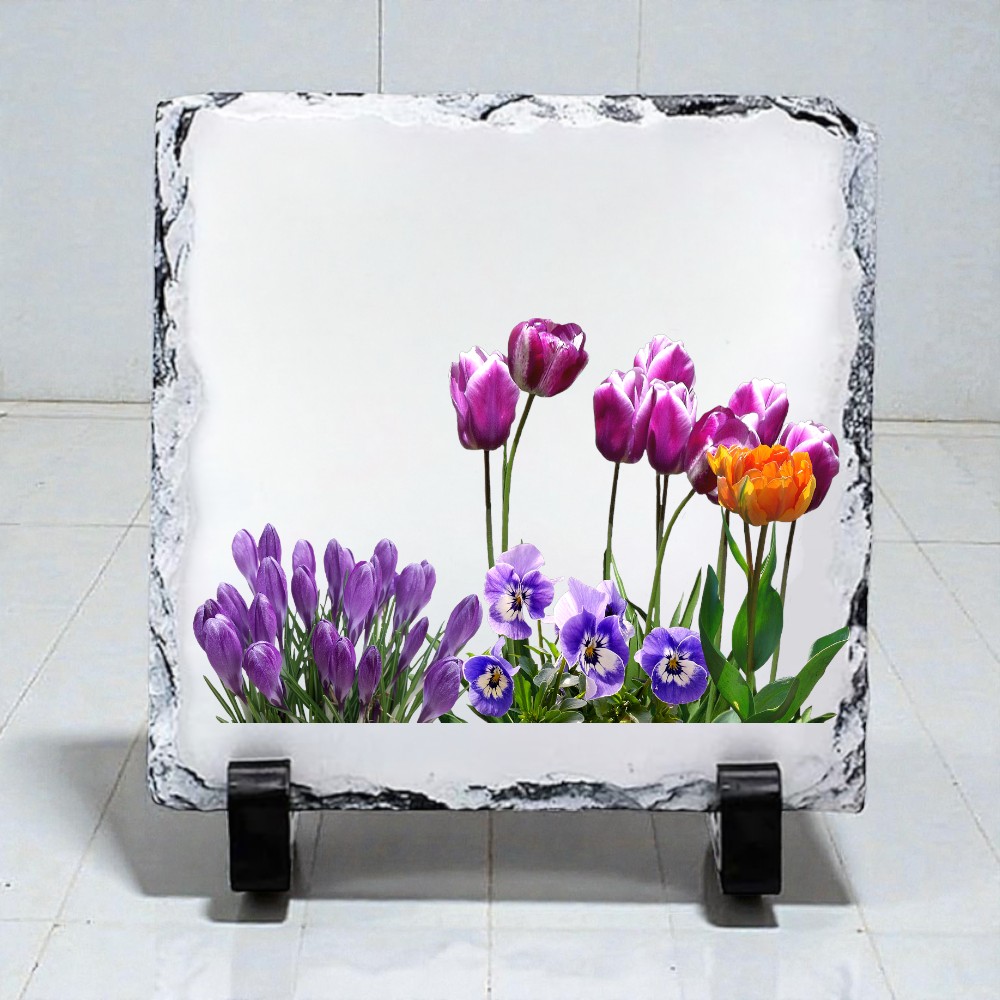 Foto su pietra quadrata personalizzata con immagine