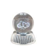 Sfera led di cristallo Bagutta 7x8 cm - Cuori