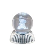 Sfera led di cristallo Bagutta 7x8 cm - Orsacchiotto