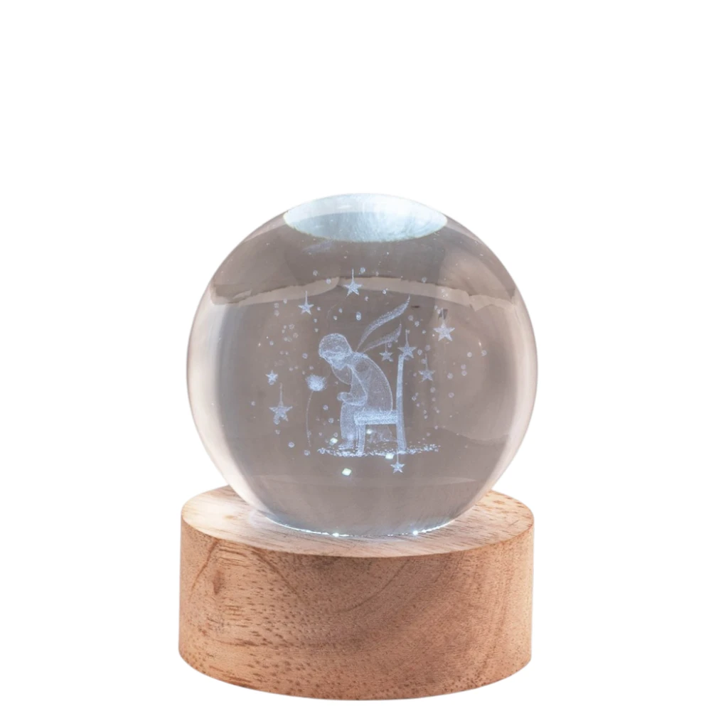 Sfere Led di Cristallo Piccolo Principe "cm 6" Bomboniere Bagutta