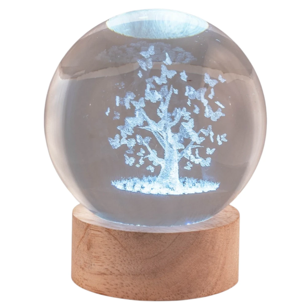 Sfere Led di Cristallo Albero Farfalle "cm 8" Bomboniere Bagutta