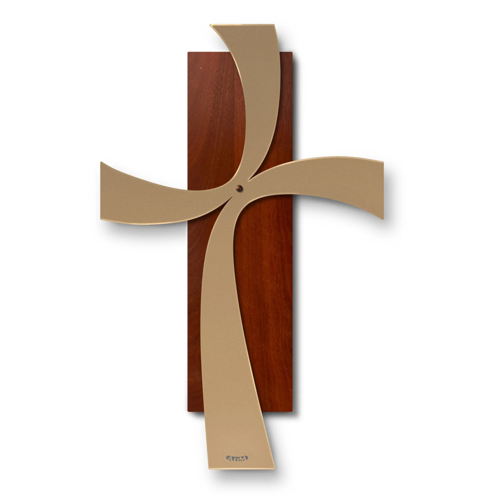 Crocifisso in legno moderno Two - Arti & Mestieri