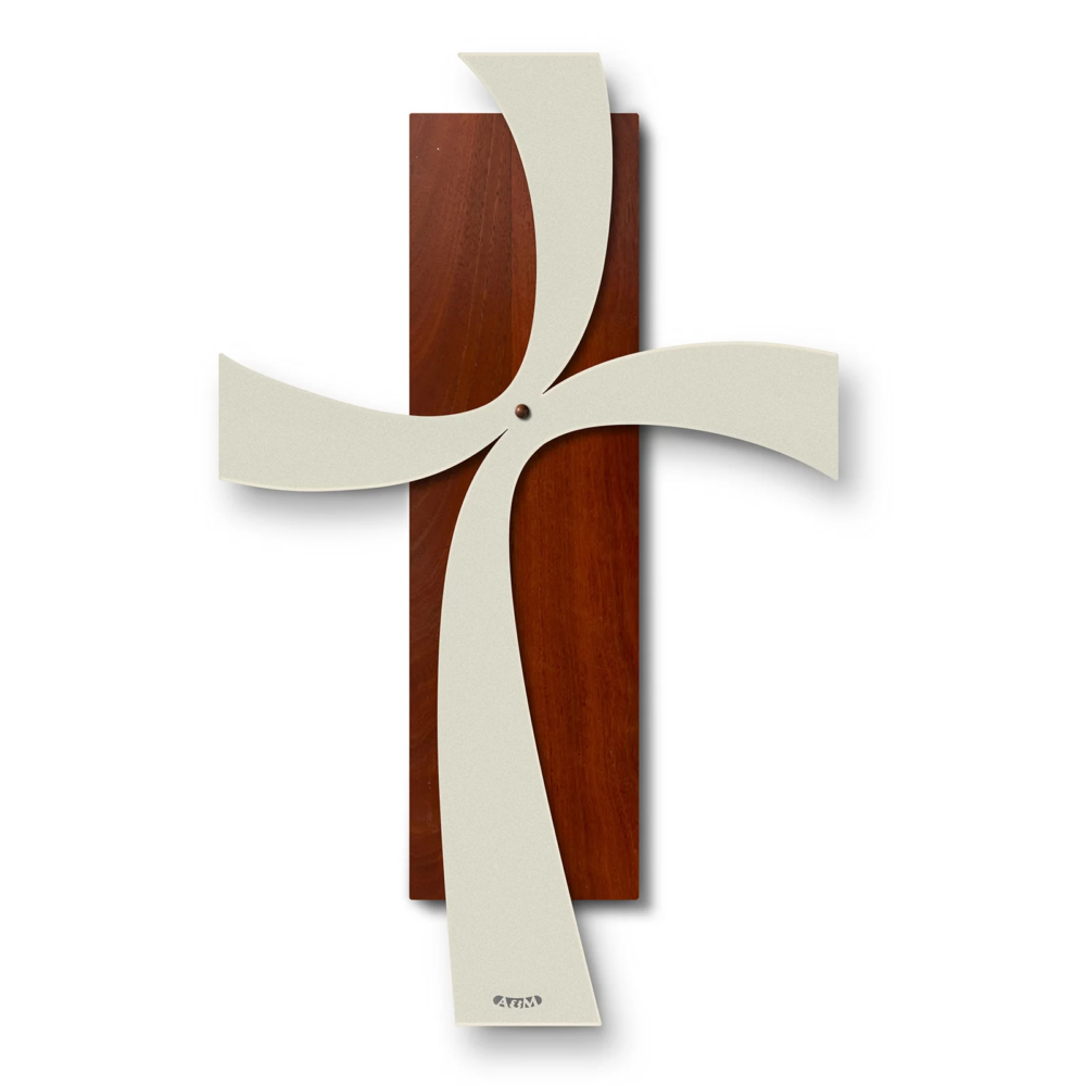 Crocifisso in legno moderno Two - Arti & Mestieri