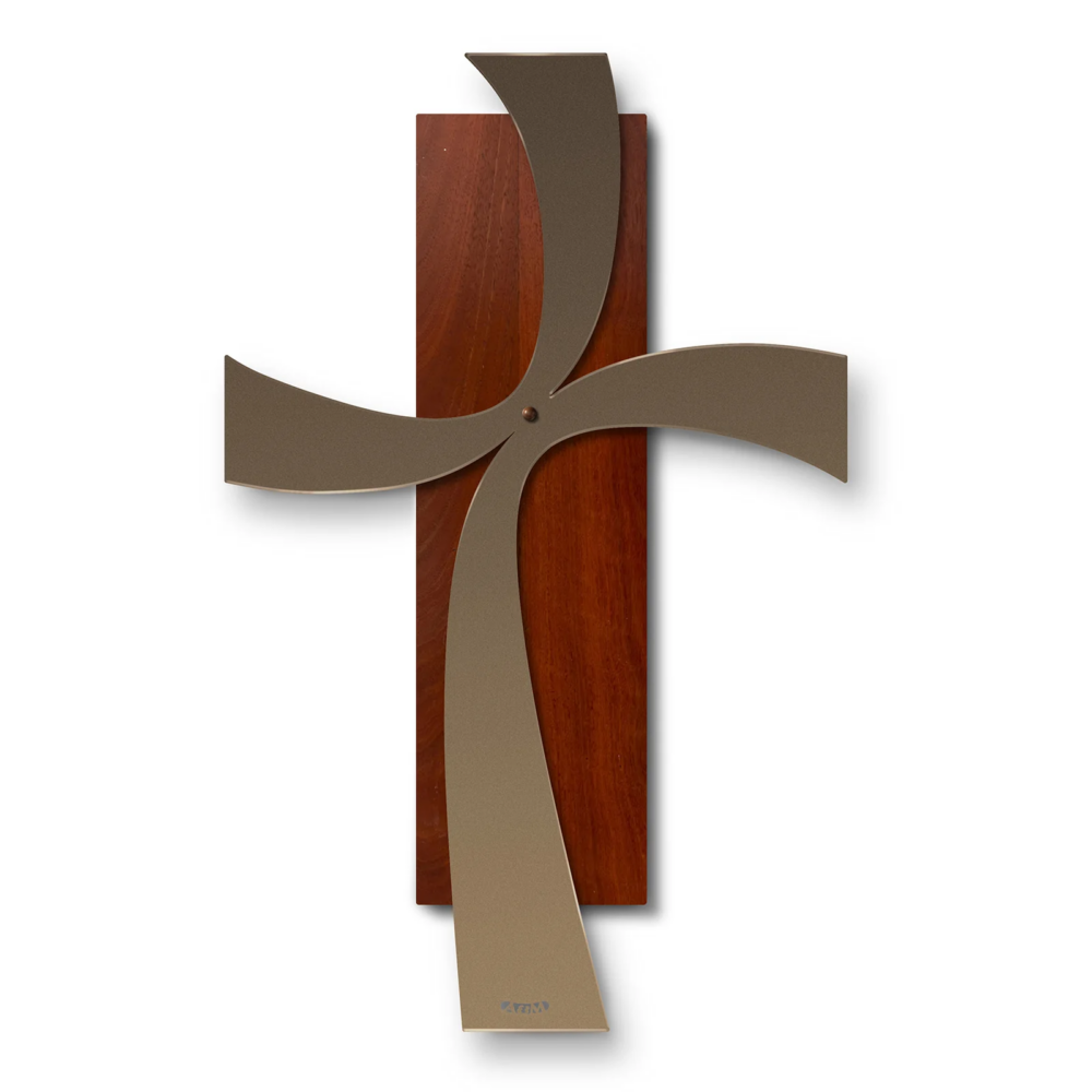 Crocifisso in legno moderno Two - Arti & Mestieri