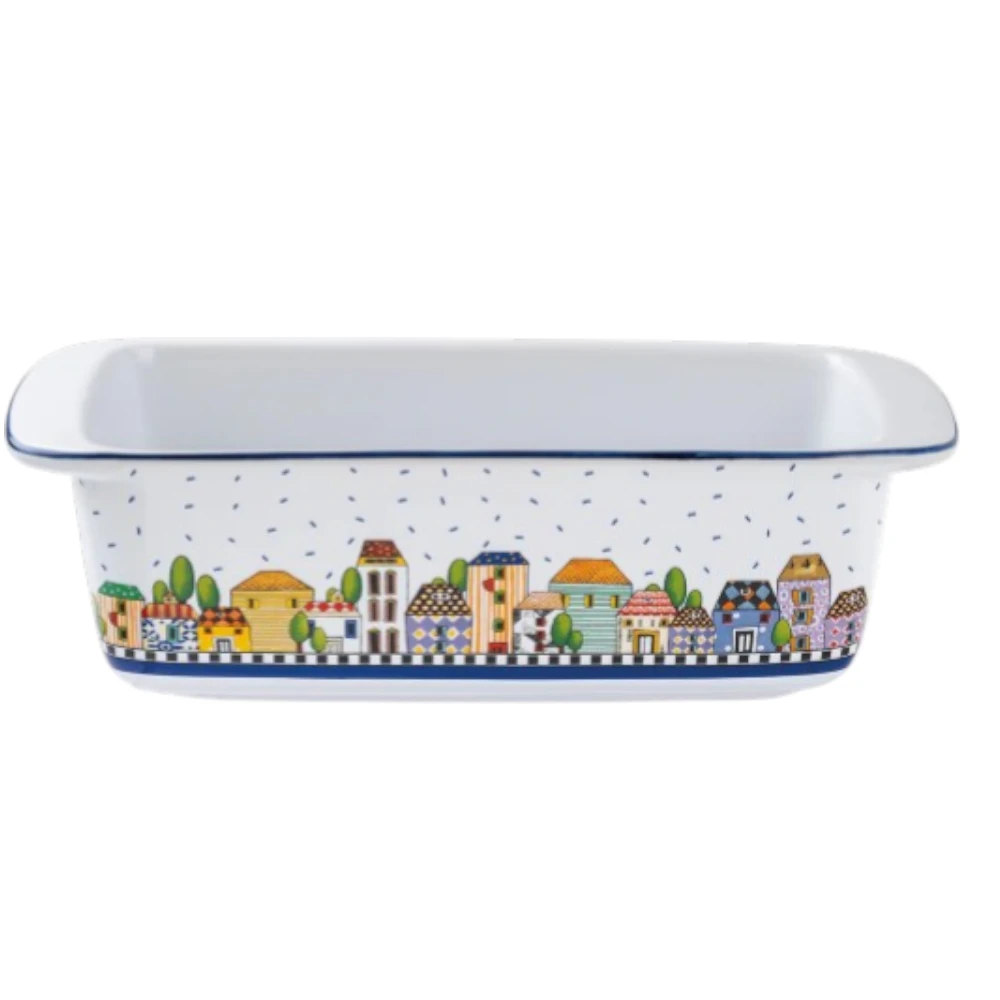 Pirofila Per PlumCake Paese Mio Blu Cm 29x12 H8,5 Bomboniere Egan