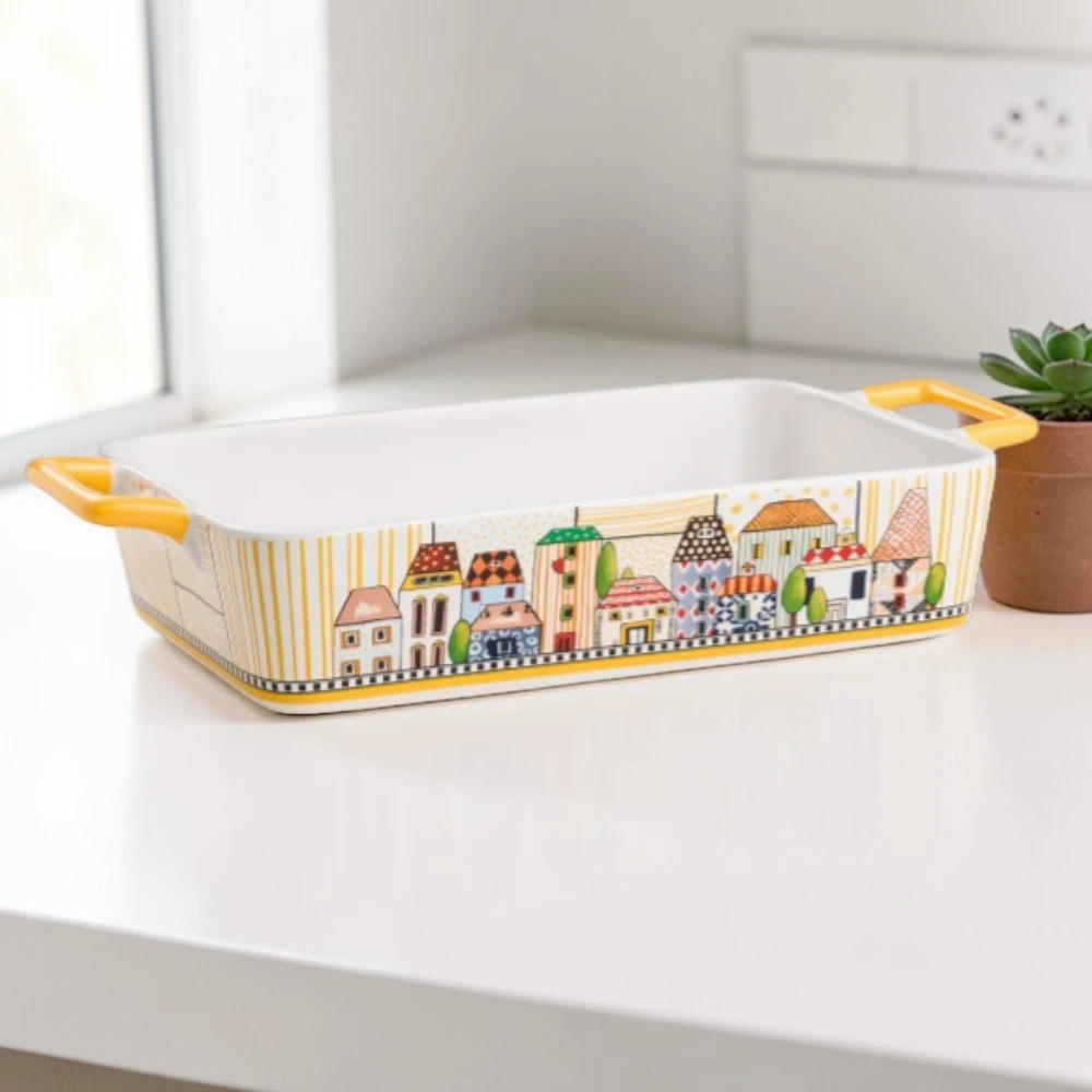 Pirofila Paese Mio Giallo Cm 34x19 Bomboniere Egan - immagine 2