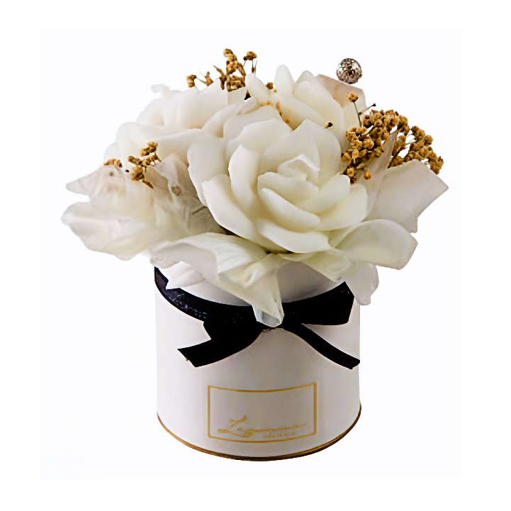 Bouquet di candele rose color bianco bomboniera Laguna