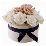 Bouquet di candele rosa bianco e beige Laguna