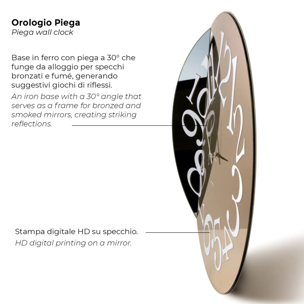 Orologio di design Piega Arti & Mestieri