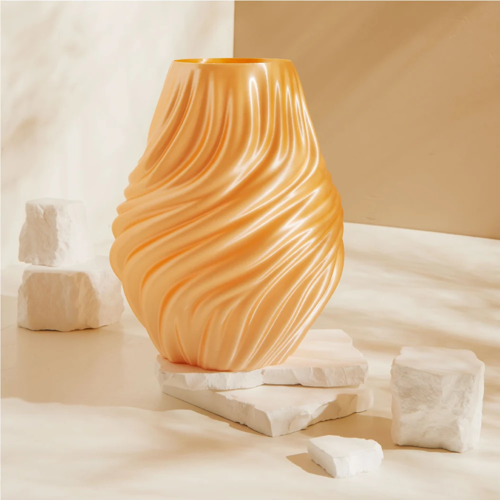 Vaso scultura a onde pesca – Bomboniera Claraluna Collezione 2027 - immagine 2