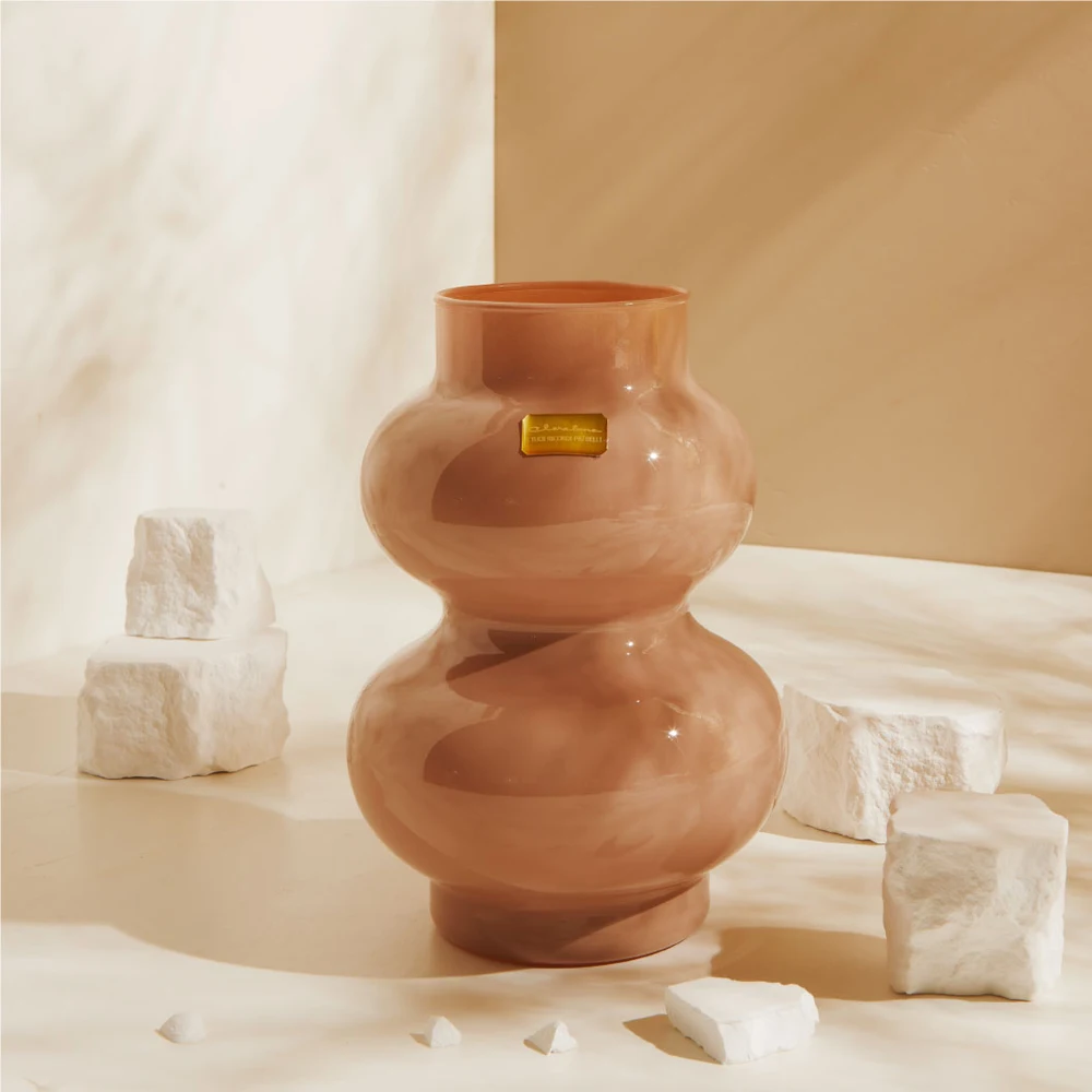 Vaso a bolle in ceramica rosa cipria medio – Bomboniera Claraluna Collezione 2027 - immagine 2