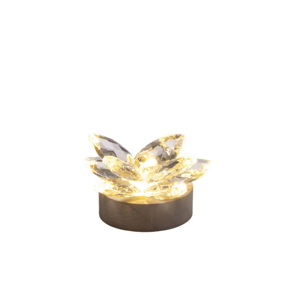 Lampada Fiore luminoso in cristallo trasparente – Bomboniera Cuorematto Collezione 2027