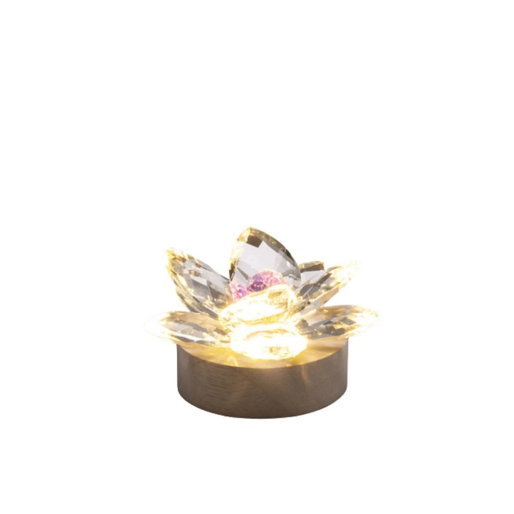 Lampada Fiore luminoso in cristallo rosa – Bomboniera Cuorematto Collezione 2027