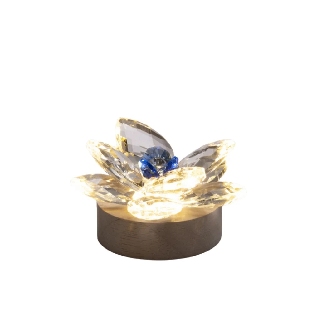 Lampada Fiore luminoso in cristallo blu – Bomboniera Cuorematto Collezione 2027