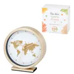 Orologio sveglia Atlas planisfero piccolo – Bomboniera Quadrifoglio Collezione 2027